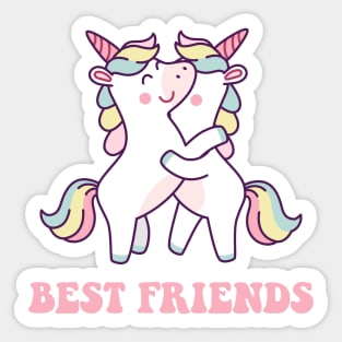 Cute Best friends Unicorn Sticker